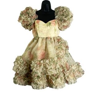 Fanciful Doll Ever After Arabesque Dress 6 Floral Ruffle Fairytale